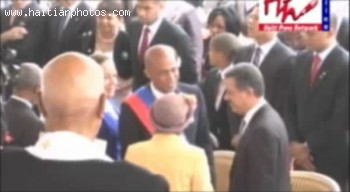 Michel Martelly As The Inauguration Is Taking Place