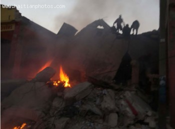 Burning of municipal market of Gonaïves 