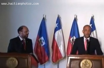 Michel Martelly in Santiago Chile with Alfredo Moreno