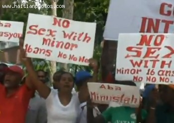 Haitian Protest Against Rape By Uruguayan U.N. Peacekeeping Troops