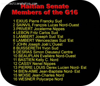 Group of Haitian Senators, members of G16