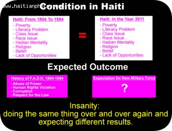 New Haitian army, doing same and expecting different results
