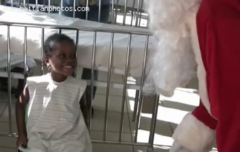 Santa Bringing Joy To Haitian Children During Christmas