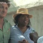 Oprah Winfrey with actor Sean Penn in Haiti filming Oprah's next Chapter