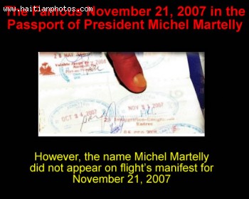 The date of November 21, 2007 and Michel Martelly
