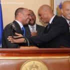 Prime Minister Laurent Lamothe And Michel Martelly