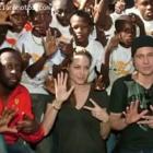 Angelina Jolie And Brad Pitt Along With Wyclef Jean In Haiti