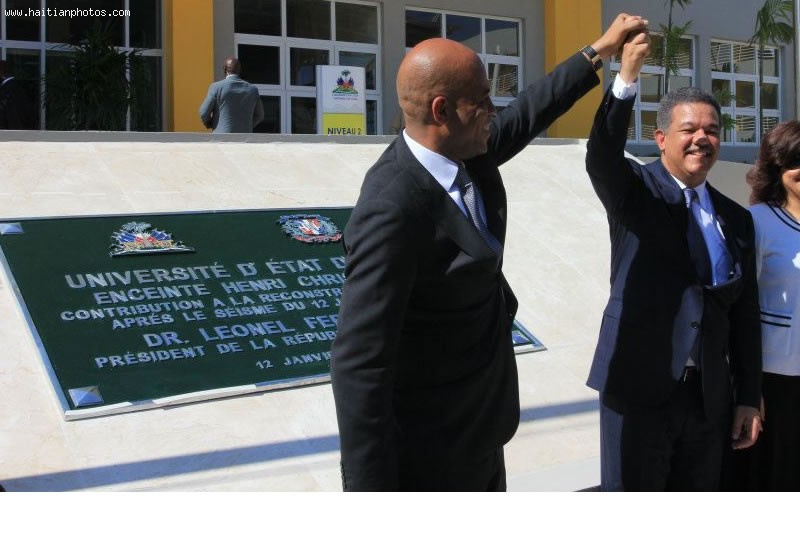 Henry Christophe University, Martelly And His Counterpart, Leonel Fernandez Reyna