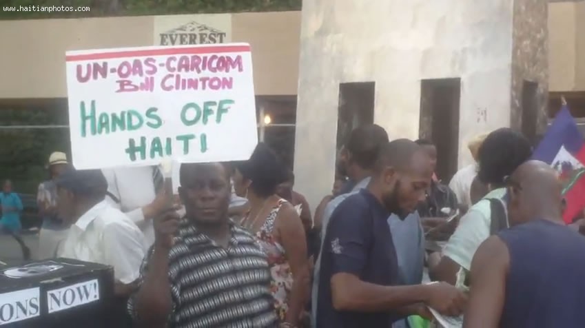 Some Haitians Protesting Minustah