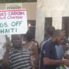 Some Haitians Protesting Minustah