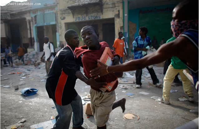 Young People Demonstrating In Haiti