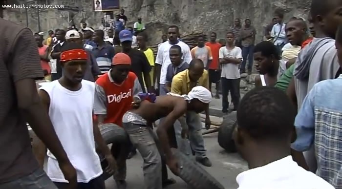 Young People Demonstrating In Haiti
