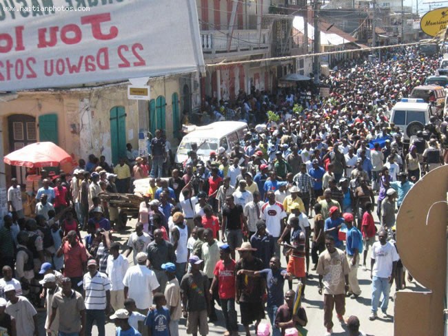 Protest and manifestation in cap-Haitian