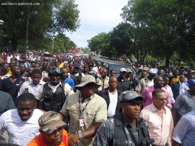 Michel Martelly Walk From Airport To National Palace