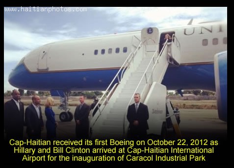 Cap-Haitian Airport Receives First Boeing With Hillary Clinton