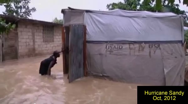 Hurricane Sandy In Haiti, Water Flooded Home