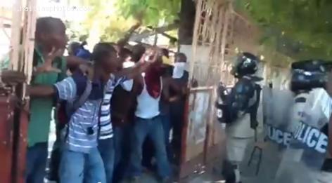 Haitian Students protest over the death of Damael d'Haiti