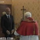 Haitian president Michel Martelly and family met Pope Benedict XVI in Rome