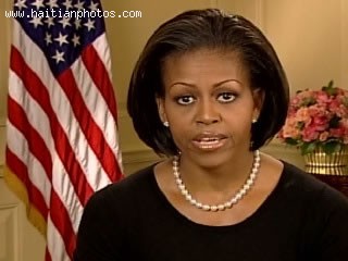 First Lady Michelle Obama Public Announcement For Haiti Earthquake Victims