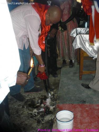 Michel Martelly in a Voodoo Ceremony