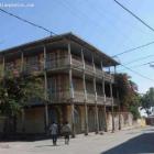 Building in Jacmel with prefabricated cast-iron pillars and balconies