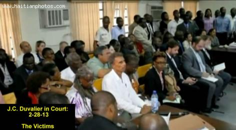 The Victims in Court facing Jean Claude Duvalier Face to Face