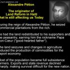 Alexandre Petion and Haiti land reform
