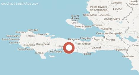 The map of Aquin, in Haiti