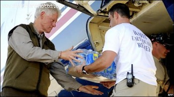 Bill Clinton In Haiti Earthquake - January 12, 2010