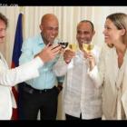 Petra Nemcova, Sean Penn, Laurent Lamothe, Michel Martelly