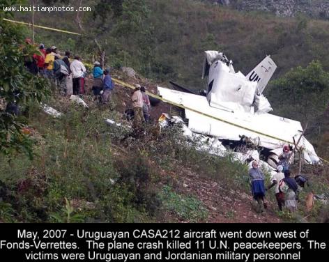 Uruguayan CASA212 aircraft crash in Fonds-Verrettes