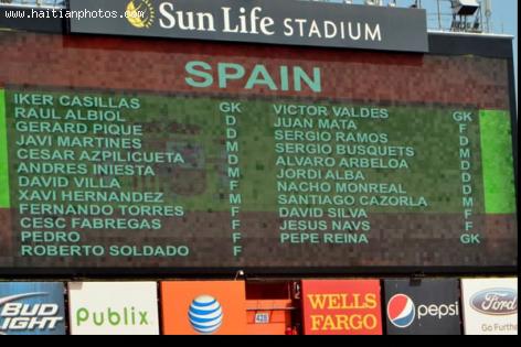 Spain Overshadows Haiti 2-1 in Miami Play Game