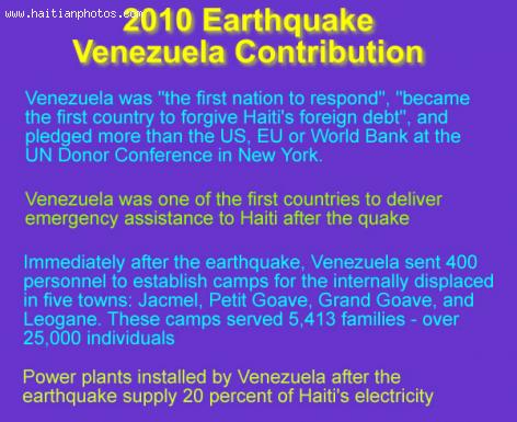 2010 Earthquake - Venezuela Contribution
