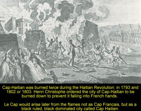 The Cap-Haitian fires in 1793 and 1802, during the Haitian Revolution