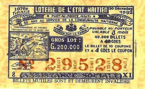 Haitian State Lottery and Gambling regulation