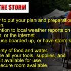 Storm Tips- Before Storm