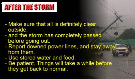 Storm Tips - After Storm