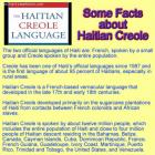 Some Facts about Haitian Creole