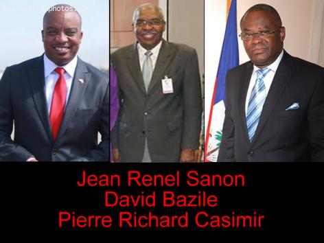 Jean Renel Sanon, David Bazile and Pierre Richard Casimir