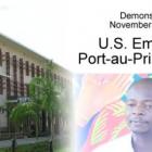 Haitian protest at US Embassy, Port-au-Prince