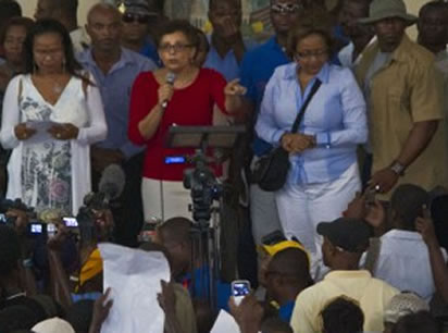 Mildred Trouillot Aristide  on 24th anniversary of election