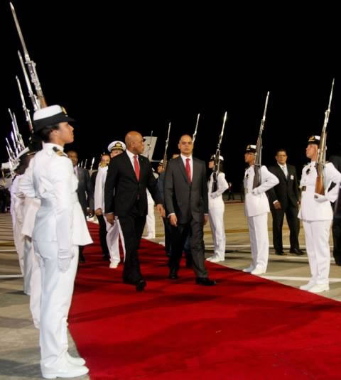 Arrival of Michel Martelly in Venezuela