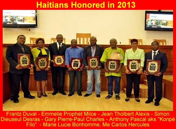 Haitians Honored for commitment and consistency in 2013