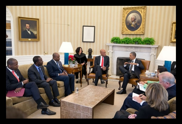 President Michel Martelly with President Barack Obama