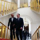 Michel Martelly at Elysee Palace with François Hollande