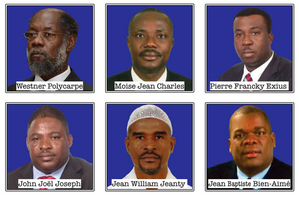 The six Senators in opposition to Michel Martelly