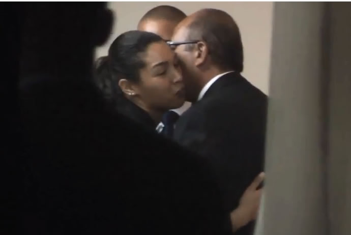 Anya Duvalier at the wake of her Father Jean Claude Duvalier