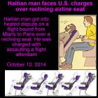 Haitian man charged with assault a over reclining airline seat