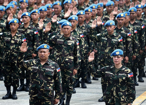 Filipino Peacekeeping Contingent from Haiti with MINUSTAH