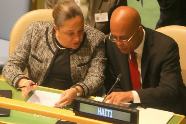 Michel Martelly and Sophia Martelly at the United Nations